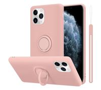 Coque pour Apple iPhone 11 PRO en LIQUID PINK Housse de protection Étui en silicone TPU flexible avec anneau