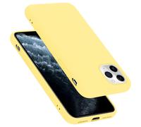 Coque pour Apple iPhone 11 PRO en LIQUID YELLOW Housse de protection Étui en silicone TPU flexible