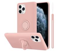 Coque pour Apple iPhone 11 PRO en LIQUID PINK Housse de protection Étui en silicone TPU flexible avec anneau