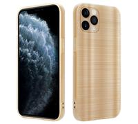 Coque pour Apple iPhone 11 PRO en Brushed Or Housse de protection Étui en silicone TPU flexible au design brossé