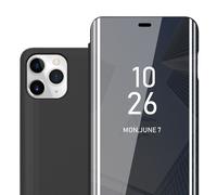 Coque pour Apple iPhone 11 PRO en TOURMALINE NOIR Clear View Housse de protection Étui de protection miroir avec fonction de support Protection à 360 degrés