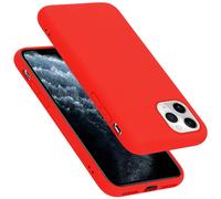 cadorabo Coque Compatible avec Apple iPhone 11 Pro, Étui Housse en Silicone- Coque pour iPhone 11 Pro- Protection Antichoc, Anti-Empreintes- TPU Housse de Protection - Mat Liquid Red