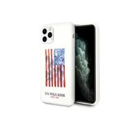 Coque pour Apple iPhone 11 Pro Max Gamme American Flag en TPU U.S Polo Blanc