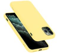 Coque pour Apple iPhone 11 PRO MAX en LIQUID YELLOW Housse de protection Étui en silicone TPU flexible