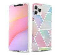 Coque pour Apple iPhone 12 / 12 PRO en Marbre Arc-en-ciel No. 11 Housse de protection Étui en silicone TPU avec motif mosaïque