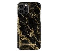 Coque pour Apple iPhone 12 / 12 Pro Modèle Fashion Case Motif Marbré Noir / Or