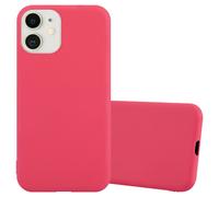 Coque pour Apple iPhone 12 MINI en CANDY ROUGE Housse de protection Étui en silicone TPU flexible