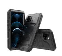 Coque pour Apple iPhone 12 PRO en Noir Housse de protection Étui Protection robuste à 360° avec protection d'écran Outdoor Heavy Duty résistant aux chocs