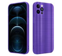 Coque pour Apple iPhone 12 PRO MAX en Brushed Lilas Housse de protection Étui en silicone TPU flexible au design brossé