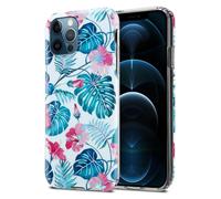 Coque pour Apple iPhone 12 PRO MAX en FEUILLES DE TORTUE Housse de protection Étui en silicone TPU avec motif floral