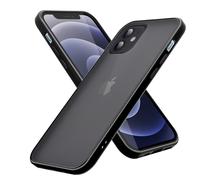 Coque pour Apple iPhone 12 PRO MAX en MAT NOIR Housse de protection Étui hybride avec intérieur en silicone TPU et dos en plastique mat