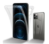 Coque pour Apple iPhone 12 PRO MAX en TRANSPARENT 360° Full Body Housse de protection Étui Protection frontale et dorsale, protection intégrale avec protection d'écran