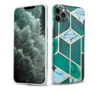 Coque - CADORABO - iPhone 12 PRO MAX - Marbre Or Blanc Vert Foncé - Antidérapant - Protection supérieure