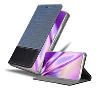 Coque pour Apple iPhone 12 PRO MAX en BLEU NOIR Housse de protection Étui avec fermeture magnétique, fonction de support et compartiment pour carte