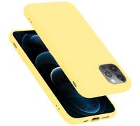 cadorabo Coque Compatible avec Apple iPhone 12 Pro Max, Étui Housse en Silicone- Coque pour iPhone 12 Pro Max- Protection Antichoc, Anti-Empreintes- TPU Housse de Protection - Mat Liquid Yellow