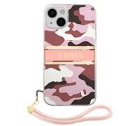 Guess Phone Coque Rigide pour iPhone 13 Motif Camouflage ros