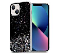 Coque pour Apple iPhone 13 MINI en Noir avec Paillettes Housse de protection Étui en silicone TPU flexible avec paillettes scintillantes
