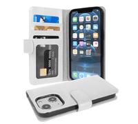 Coque pour Apple iPhone 13 MINI en BLANC MAGNÉSIUM Housse de protection Étui avec fermeture magnétique et 3 emplacements pour cartes