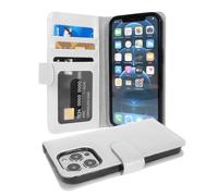 Coque pour Apple iPhone 13 PRO en BLANC MAGNÉSIUM Housse de protection Étui avec fermeture magnétique et 3 emplacements pour cartes