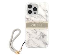 Guess Coque pour Apple iPhone 13 Pro Marble Strap Gris