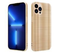Coque pour Apple iPhone 13 PRO MAX en Brushed Or Housse de protection Étui en silicone TPU flexible au design brossé