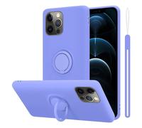 Coque pour Apple iPhone 13 PRO MAX en LIQUID LIGHT PURPLE Housse de protection Étui en silicone TPU flexible avec anneau