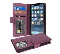 Coque - CADORABO - iPhone 13 PRO MAX - Similicuir - Orchidée Violets - 3 Compartiments pour Cartes