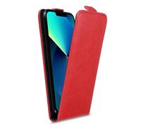 cadorabo Coque Compatible avec Apple iPhone 13 en Rouge Cerise - Housse Protection en Style Flip en Similicuir Lisse - Etui Poche Folio Case Cover