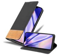 Coque pour Apple iPhone 14 en NOIR BRUN Housse de protection Étui avec fermeture magnétique, fonction de support et compartiment pour carte