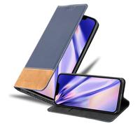 Coque pour Apple iPhone 14 PLUS en BLEU BRUN Housse de protection Étui avec fermeture magnétique, fonction de support et compartiment pour carte