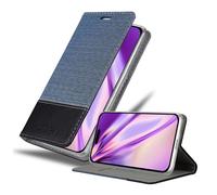 Coque pour Apple iPhone 14 PRO en BLEU NOIR Housse de protection Étui avec fermeture magnétique, fonction de support et compartiment pour carte