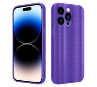 Coque pour Apple iPhone 14 PRO en Brushed Lilas Housse de protection Étui en silicone TPU flexible au design brossé