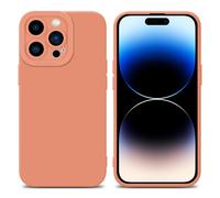 Coque pour Apple iPhone 14 PRO en FLUID ORANGE CLAIR Housse de protection Étui en silicone TPU flexible
