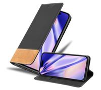 Coque pour Apple iPhone 14 PRO en NOIR BRUN Housse de protection Étui avec fermeture magnétique, fonction de support et compartiment pour carte
