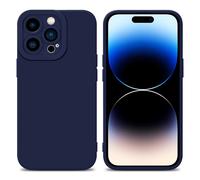 cadorabo Housse Compatible avec Apple iPhone 14 Pro Max en Fluid Bleu FONCÉ - Étui de Protection en Silicone TPU Flexible