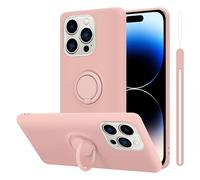 Coque pour Apple iPhone 14 PRO MAX en LIQUID LIGHT PURPLE Housse de protection Étui en silicone TPU flexible avec anneau