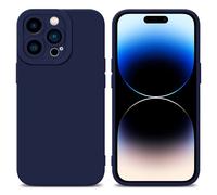 cadorabo Housse Compatible avec Apple iPhone 14 Pro Max en Fluid Bleu FONCÉ - Étui de Protection en Silicone TPU Flexible