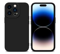 cadorabo Housse Compatible avec Apple iPhone 14 Pro Max en Fluid Noir - Étui de Protection en Silicone TPU Flexible