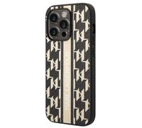 Coque pour Apple iPhone 14 Pro Max PU Monogram Stripe Noir