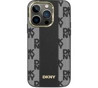 Coque pour Apple iPhone 15 Compatible MagSafe Motif à Carreaux Ultra-Chic DKNY Noir