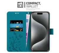 Coque pour Apple iPhone 15 PRO Housse Etui Protection Floral Pochette Case