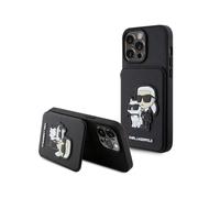 CG MOBILE Karl Lagerfeld Saffiano Étui Rigide avec Fentes pour Cartes et Support Karl Legerfeld