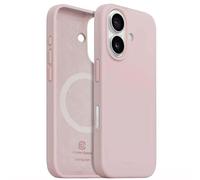 Coque pour Apple iPhone 16 MagSafe en Silicone Souple Antichocs Rose