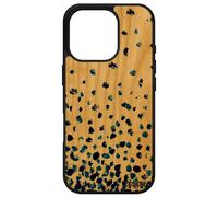 Coque Pour Apple Iphone 16 Pro Bois Silicone Confettis Pois Coloré Motif Etui Mobile Bleu Design Original Petales Artisanat Romantique De