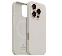 Coque pour Apple iPhone 16 Pro MagSafe en Silicone Souple Antichocs Beige