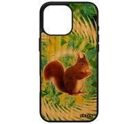 Coque Pour Apple Iphone 16 Pro Max Bois Silicone Ecureuil Foret Portable Telephone Animaux Design Mobile Mignon Animal Texture Bumper De