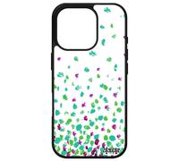 Coque Pour Apple Iphone 16 Pro Silicone Confettis Pois Caoutchouc Romantique Vert Effet Personnalisé Fond Design Petales Jolie Original
