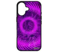Coque Pour Apple Iphone 16 Silicone Mandala De Protection Sphère Decoratif Violet Personnalisé Noir Floral Coloré Bumper Original Solide