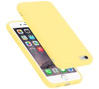 cadorabo Coque Compatible avec Apple iPhone 6 / 6S, Étui Housse en Silicone- Coque pour iPhone 6 / 6S- Protection Antichoc, Anti-Empreintes- TPU Housse de Protection - Mat Liquid Yellow