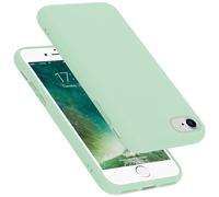 cadorabo Coque Compatible avec Apple iPhone 7 / 7S / 8 / SE 2020, Étui Housse en Silicone- Coque pour iPhone 7 / 7S / 8 / SE 2020- Protection Antichoc, Anti-Empreintes - Mat Liquid Light Green